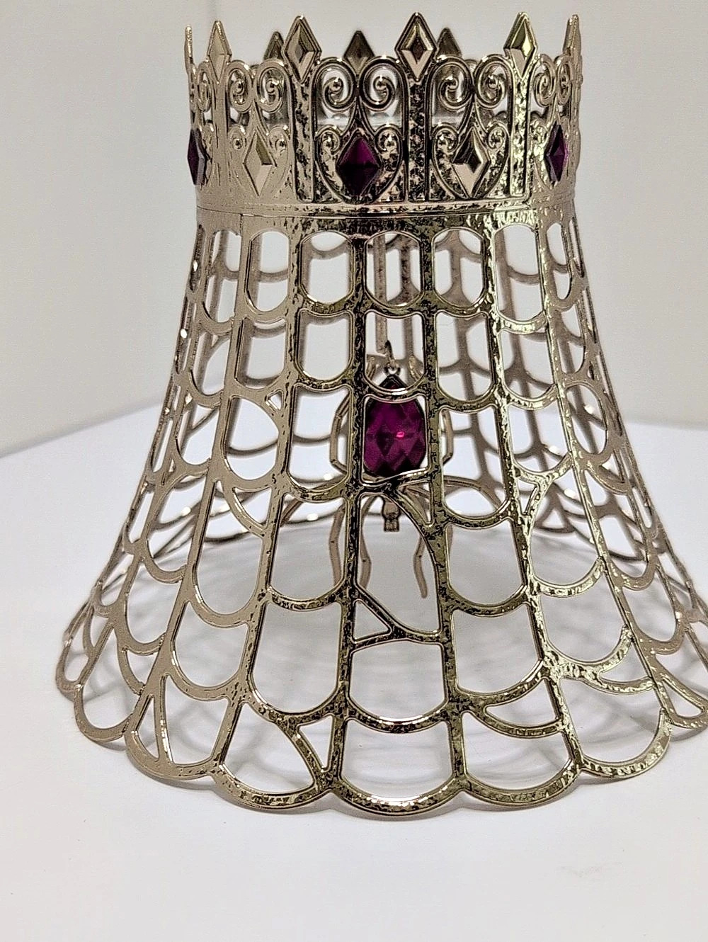 Bath & Body Works Crown Spider Single Wick Candle Holder Gold & Pink Halloween